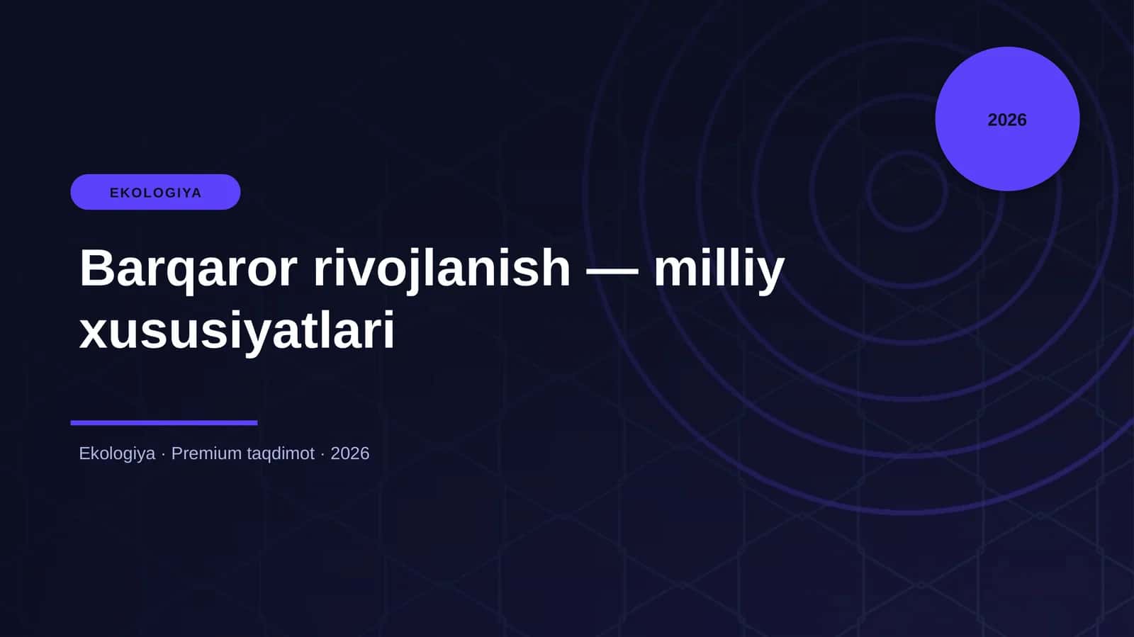 Barqaror rivojlanish — milliy xususiyatlari