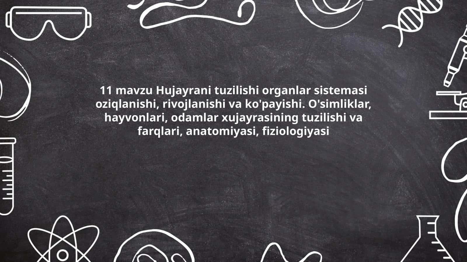 Hujayra tuzilishi va oziqlanishi