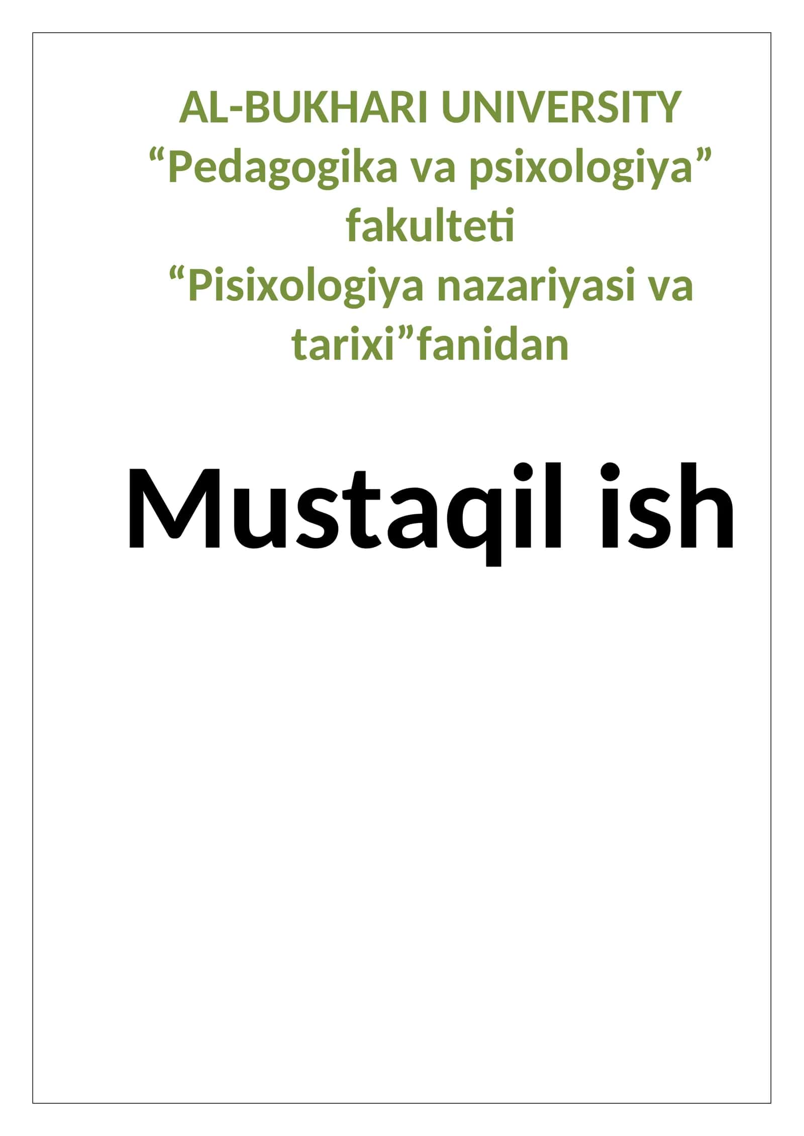 Kuzatish va eksperiment metod.