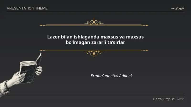 Lazer bilan ishlaganda maxsus va maxsus bo‘lmagan zararli ta’sirlar