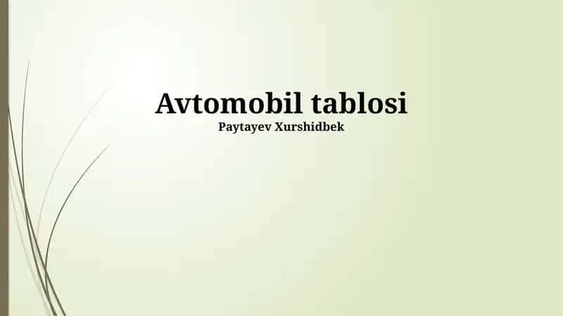 Avtomobil tablosi