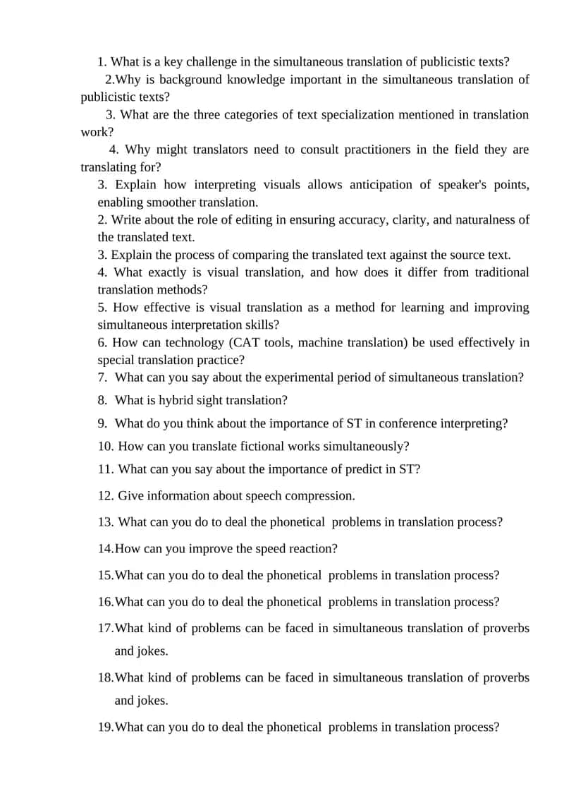 Simultaneous Translation of Publicistic Texts