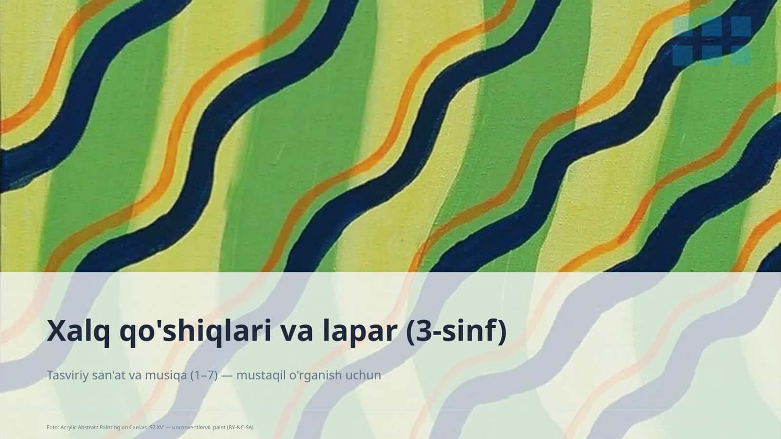 Xalq qo'shiqlari va lapar (3-sinf)