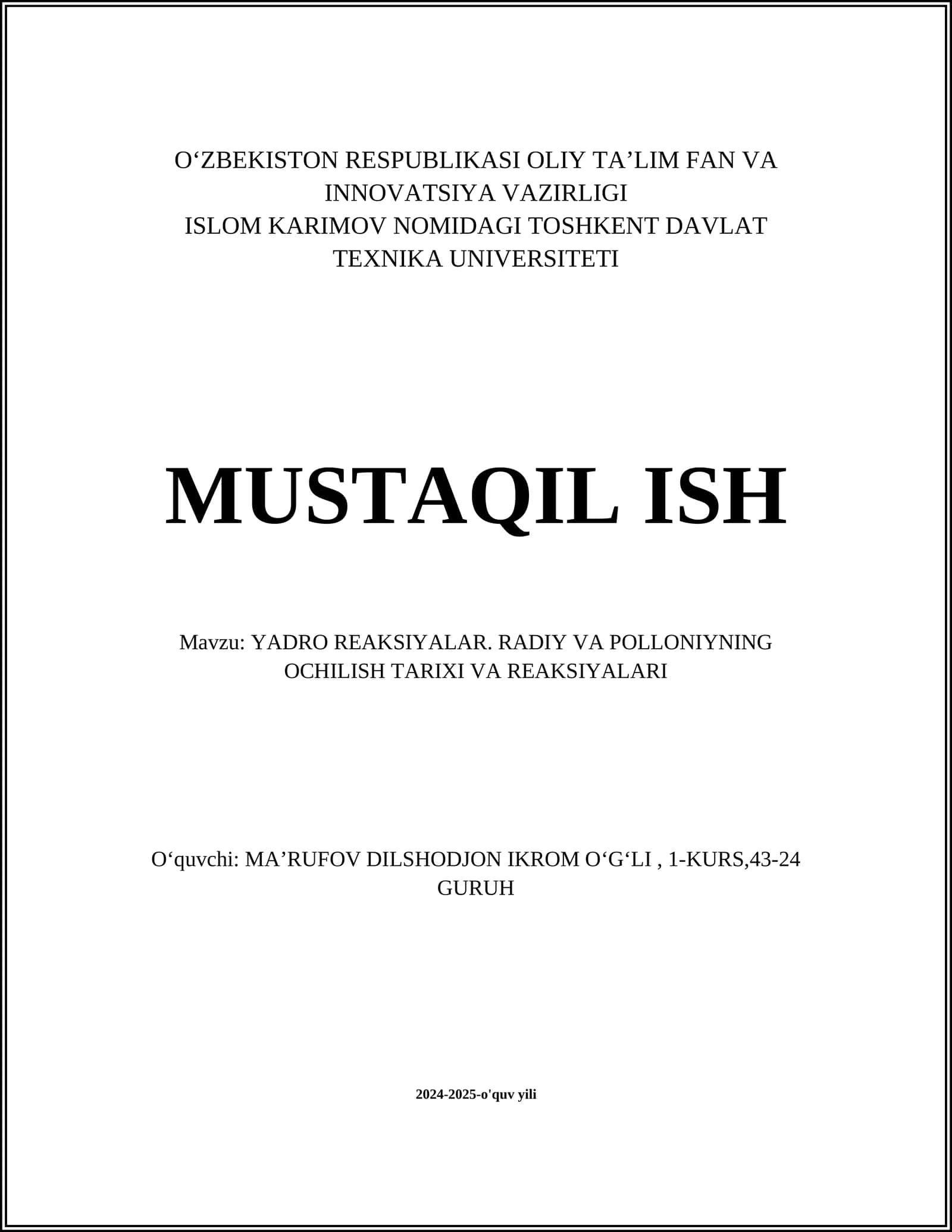 Yadro reaktsiyalari turlari