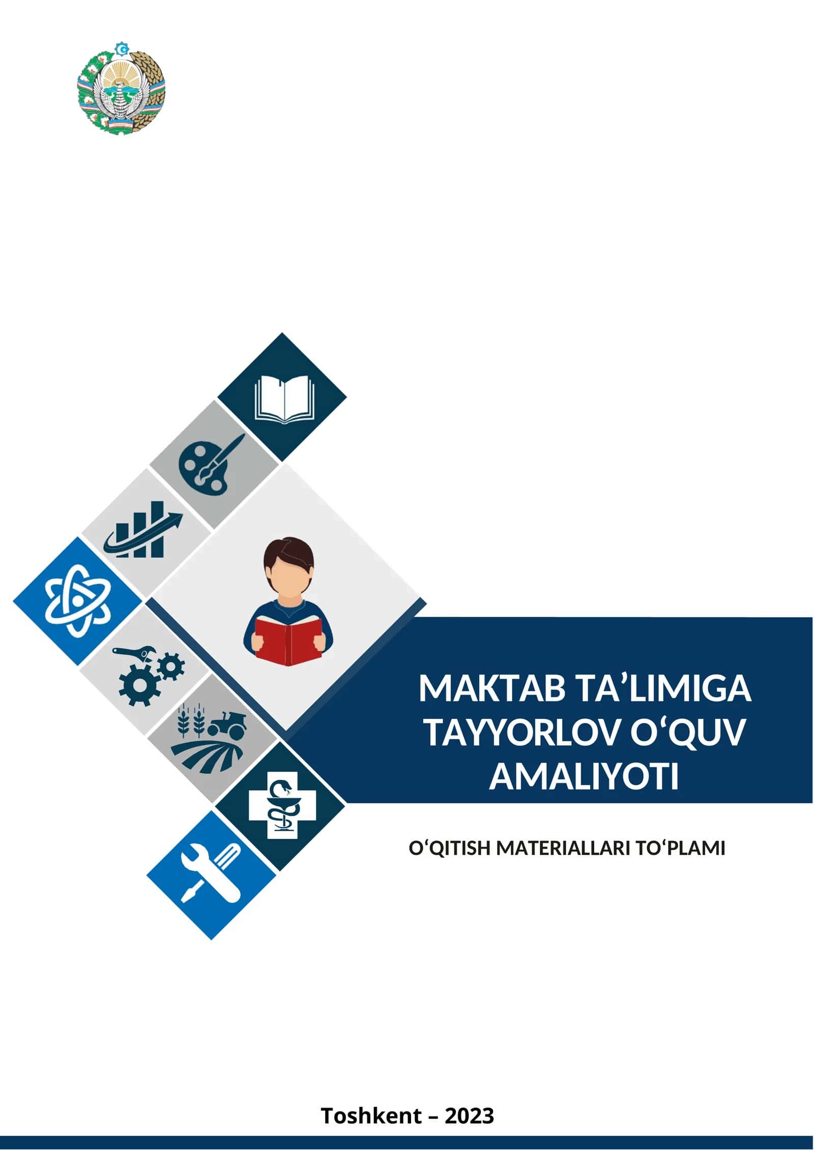 MAKTAB TA’LIMIGA TAYYORLOV O‘QUV AMALIYOTI fanidan O‘QITISH MATERIALLARI TO‘PLAMI