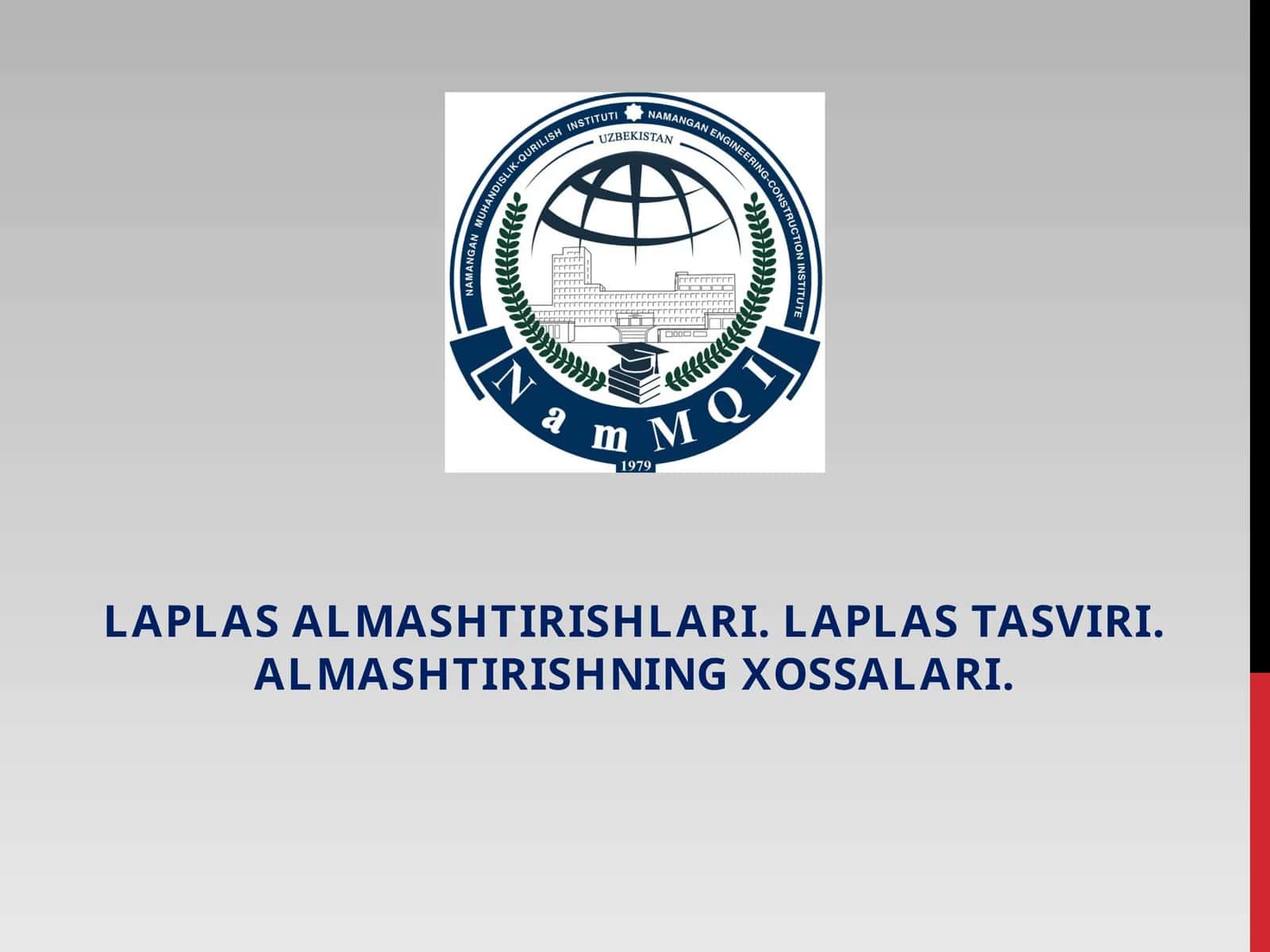 LAPLAS ALMASHTIRISHLARI