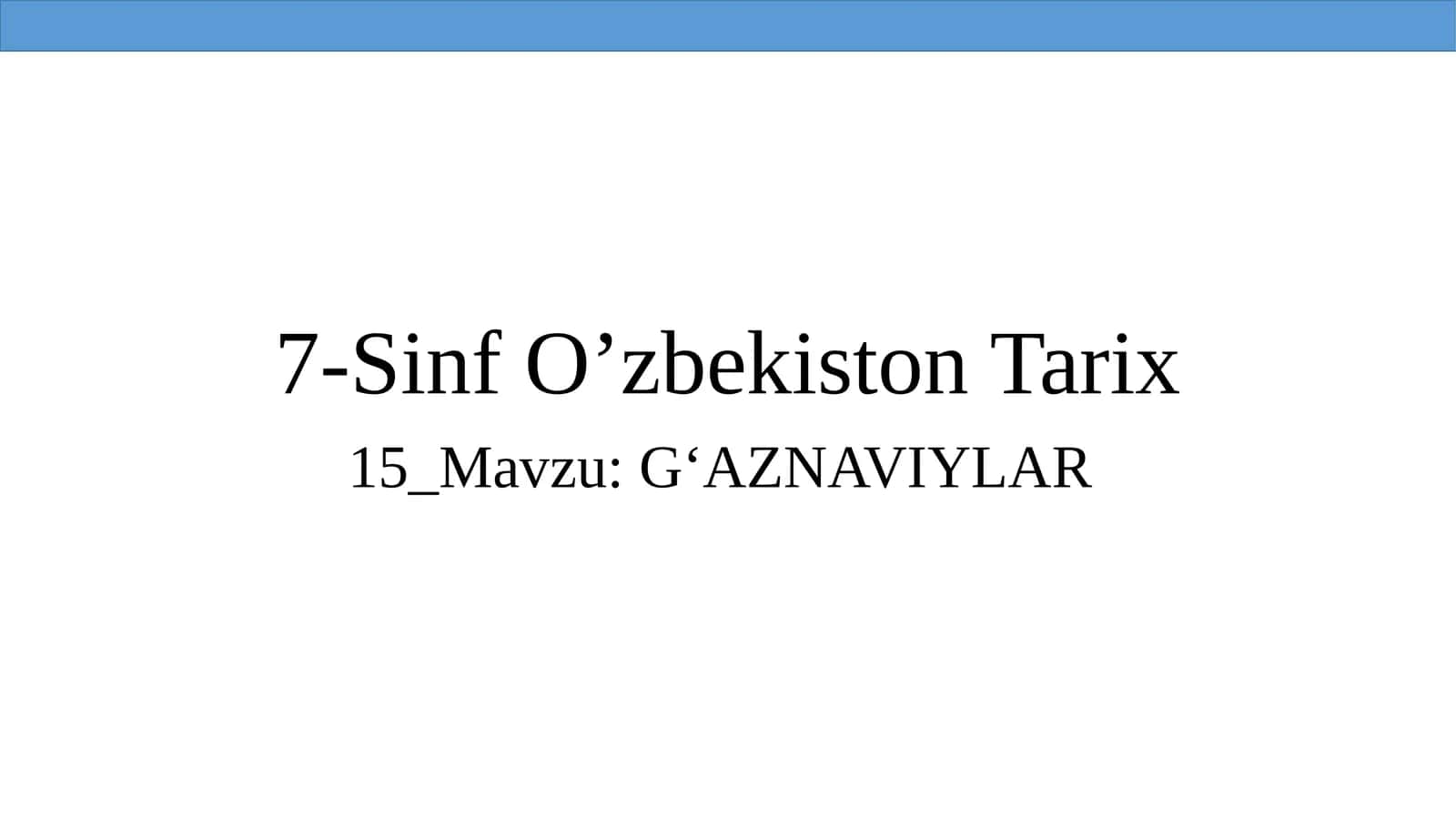 G‘AZNAVIYLAR