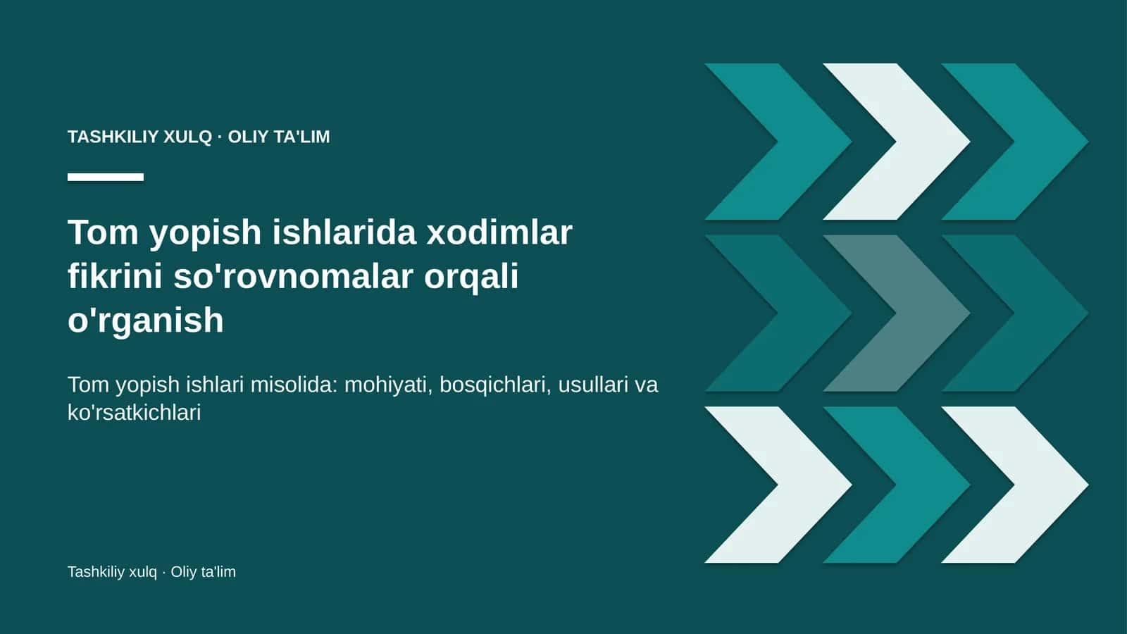 tom yopish ishlarida xodimlar fikrini so'rovnomalar orqali o'rganish 4944