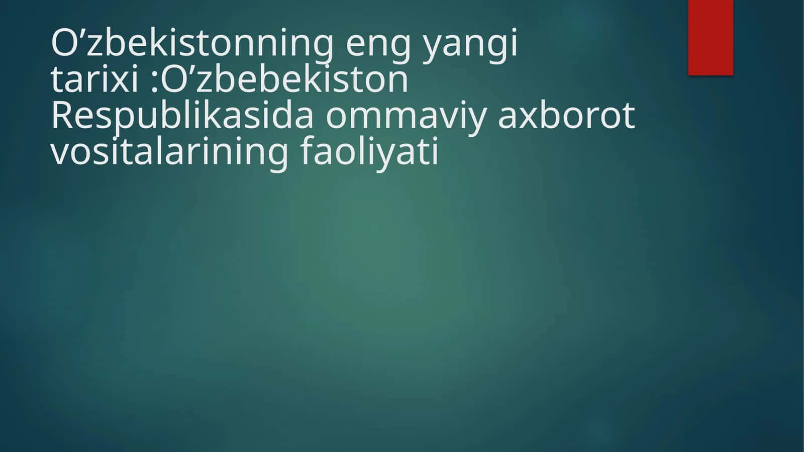 Ommaviy axborot vositalari faoliyati
