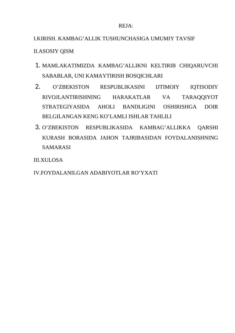 Kambag'allik tushunchasi