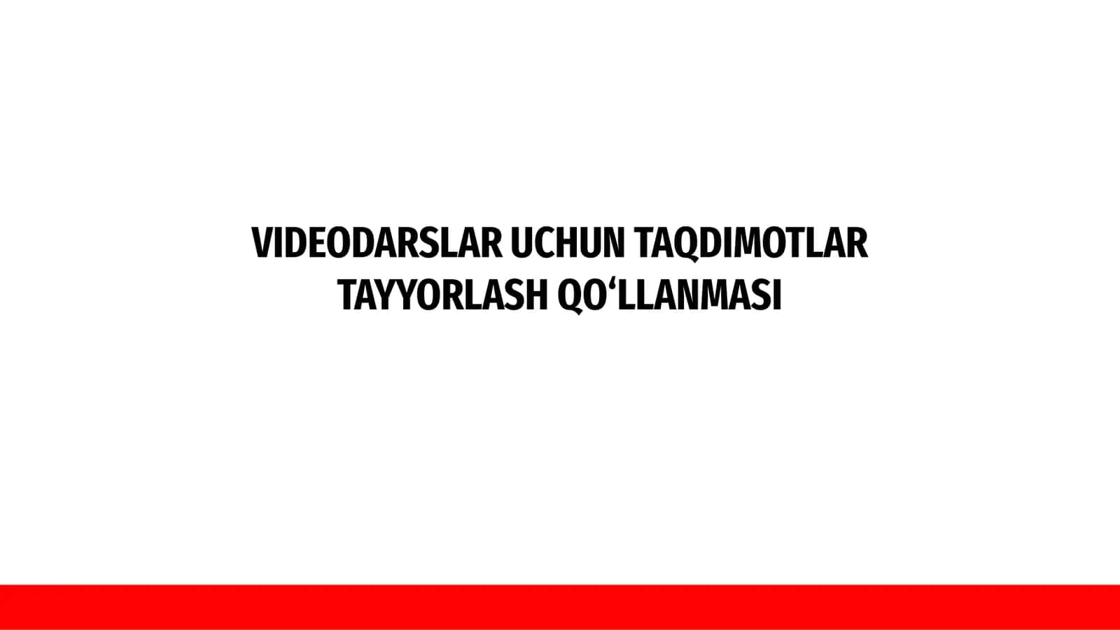 Taqdimot qo'llanma