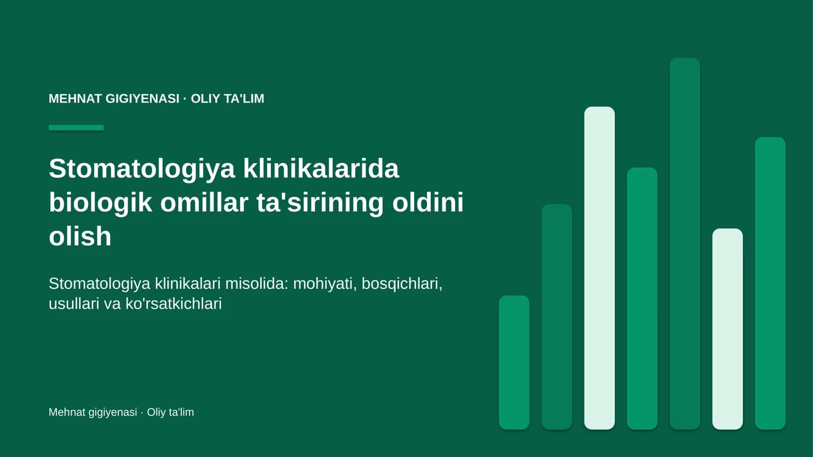 stomatologiya klinikalarida biologik omillar ta'sirining oldini olish 9250