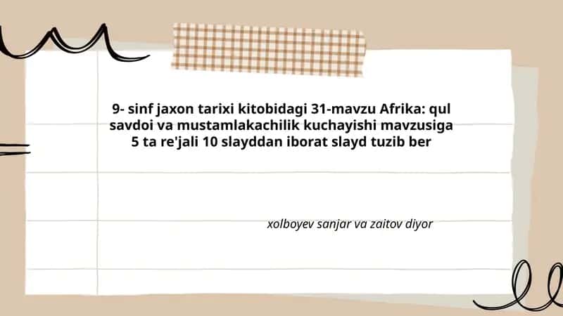 Afrika: qul savdoi va mustamlakachilik kuchayishi
