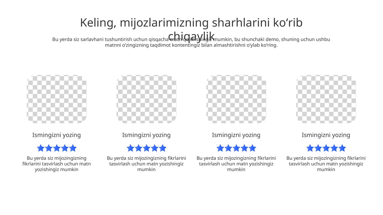 Client Feedback Taqdimoti (11 Slayd)