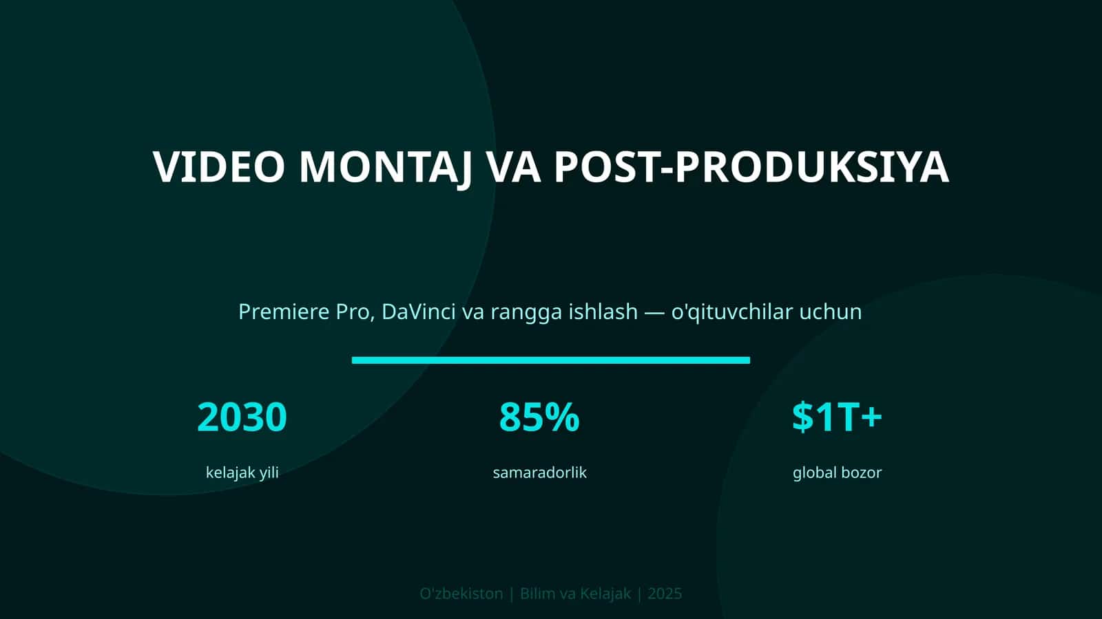 Montaj va Post-produksiya