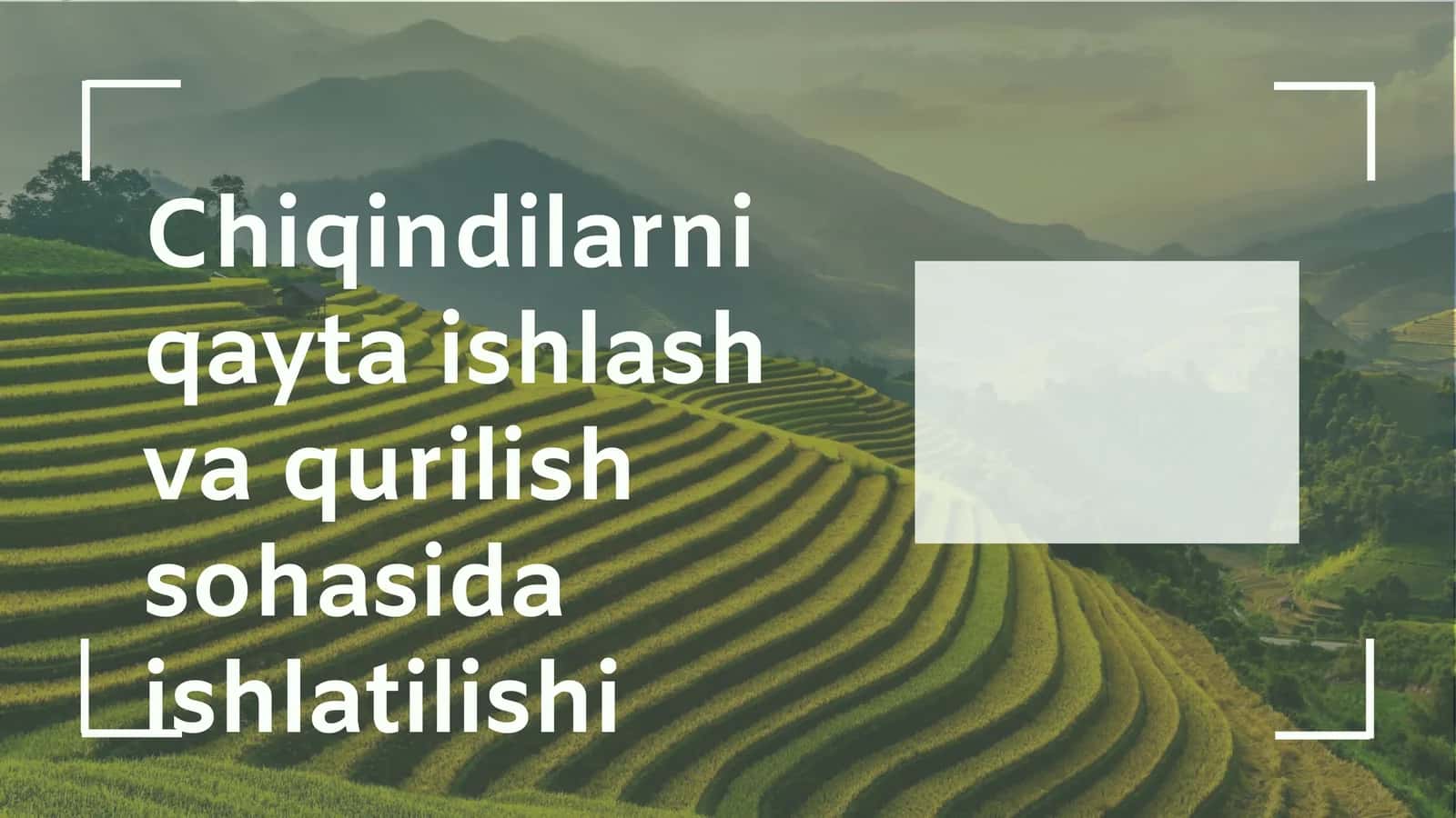 Chiqindilarni qayta ishlash va qurilish sohasida ishlatilishi