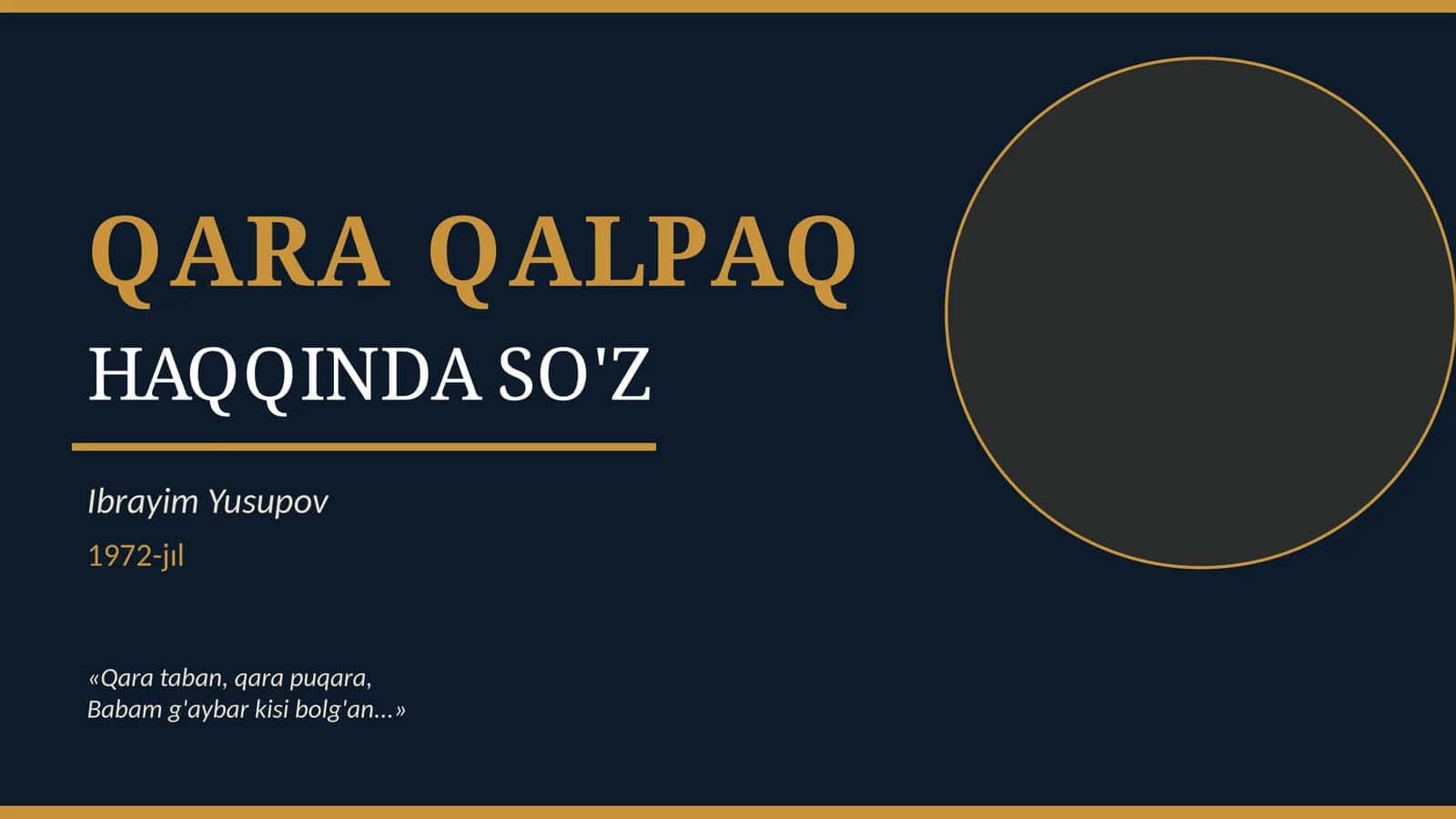 I.Yusupovtin Qaraqalpaq haqqinda soz poemasi