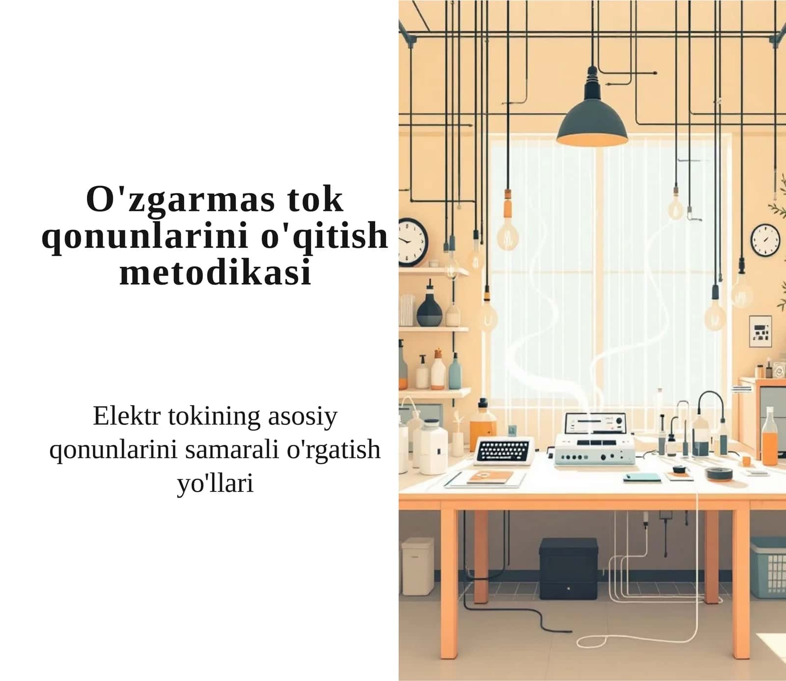 O'zgarmastok qonunlarini o'qitish metodikasi