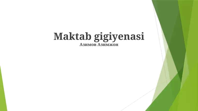 Maktab gigiyenasi
