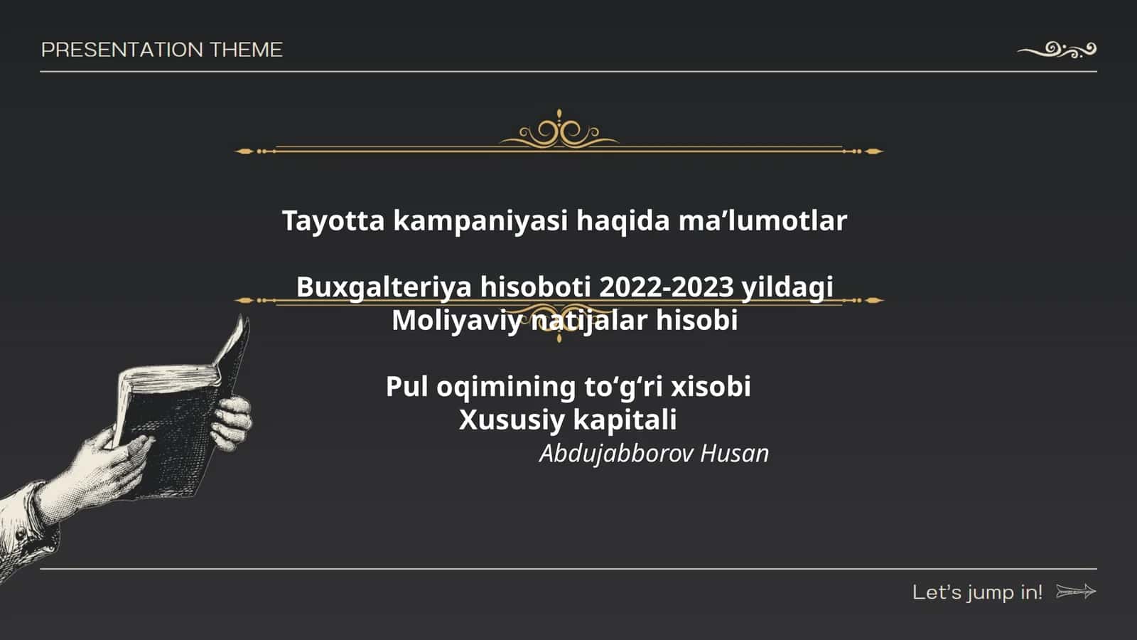 Buxgalteriya hisoboti 2022-2023 yildagi