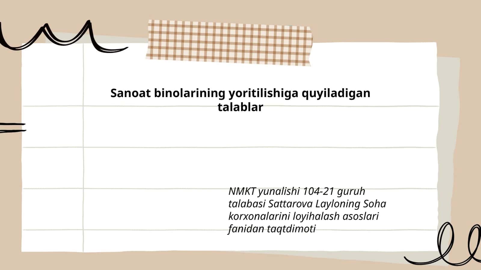 Sanoat binolarining yoritilishiga quyiladigan talablar