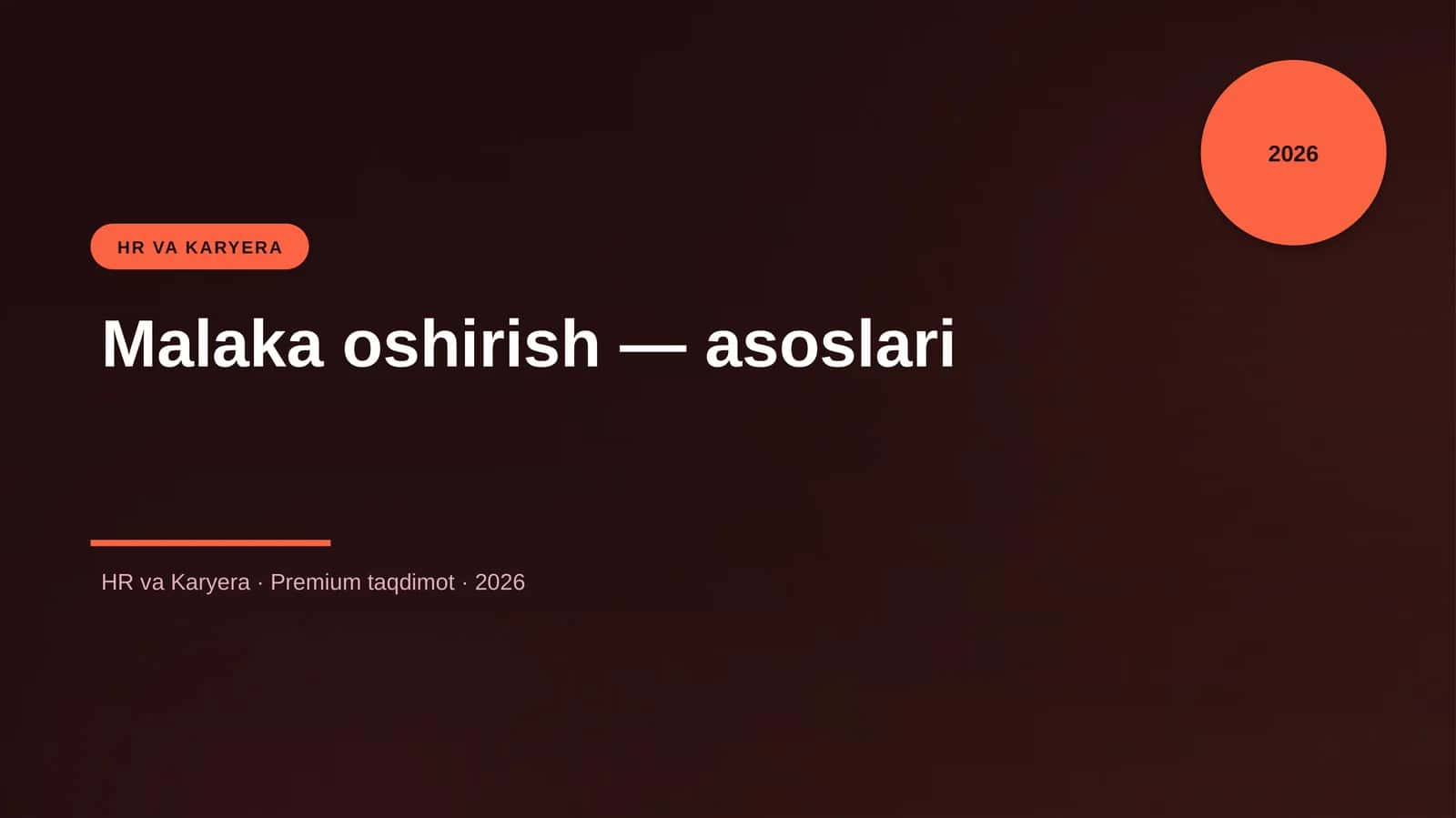 Malaka oshirish — asoslari