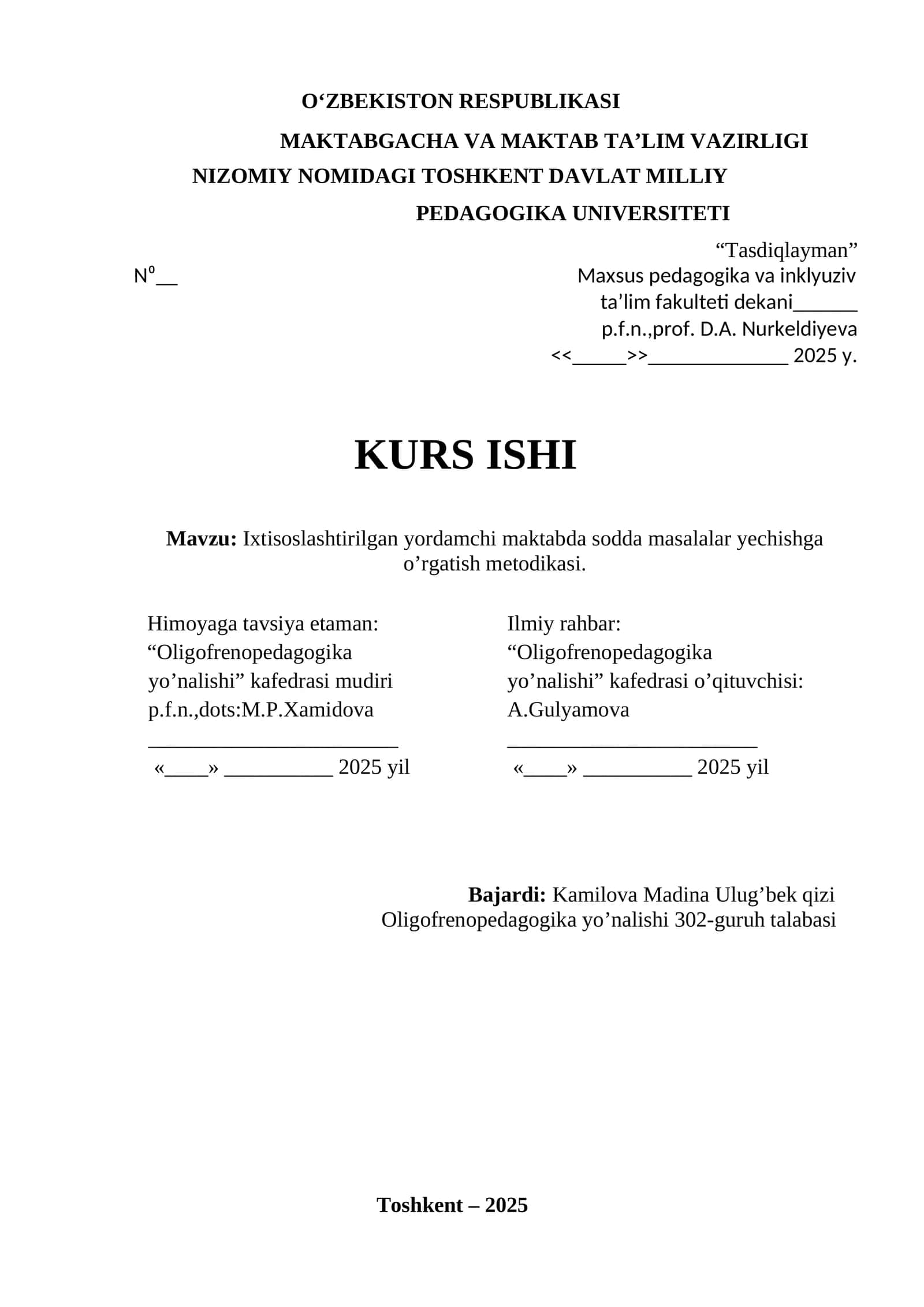 Ixtisoslashtirilgan yordamchi maktabda sodda masalalar yechishga o'rgatish metodikasi 1