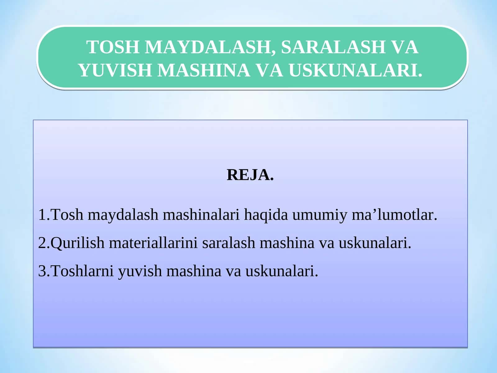 TOSH MАYDАLАSHMАSHINАLARI