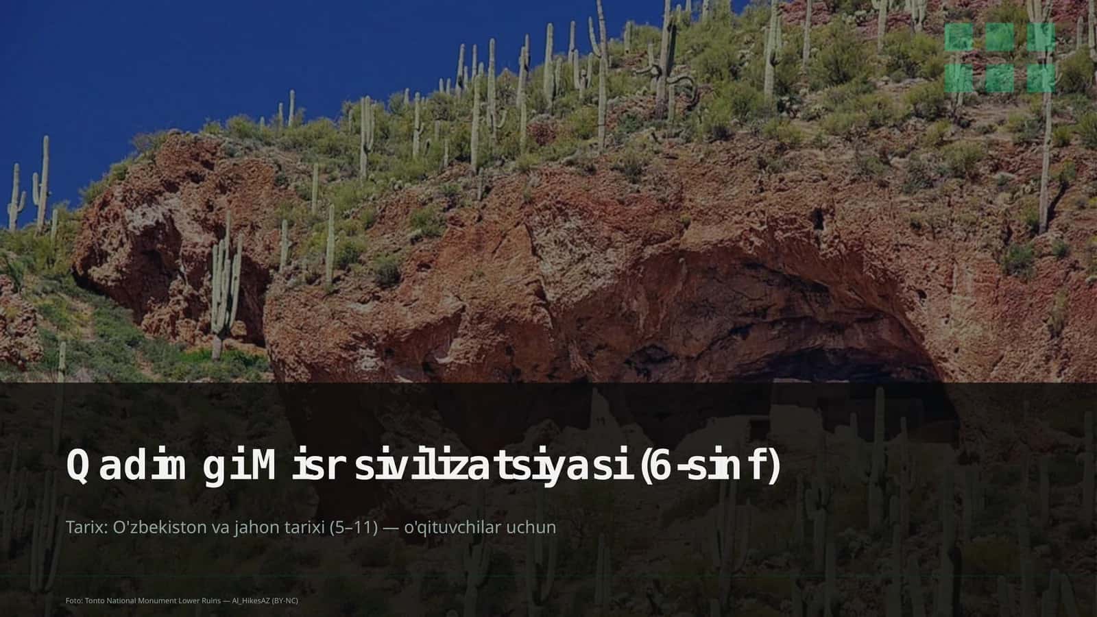 Qadimgi Misr sivilizatsiyasi (6-sinf)