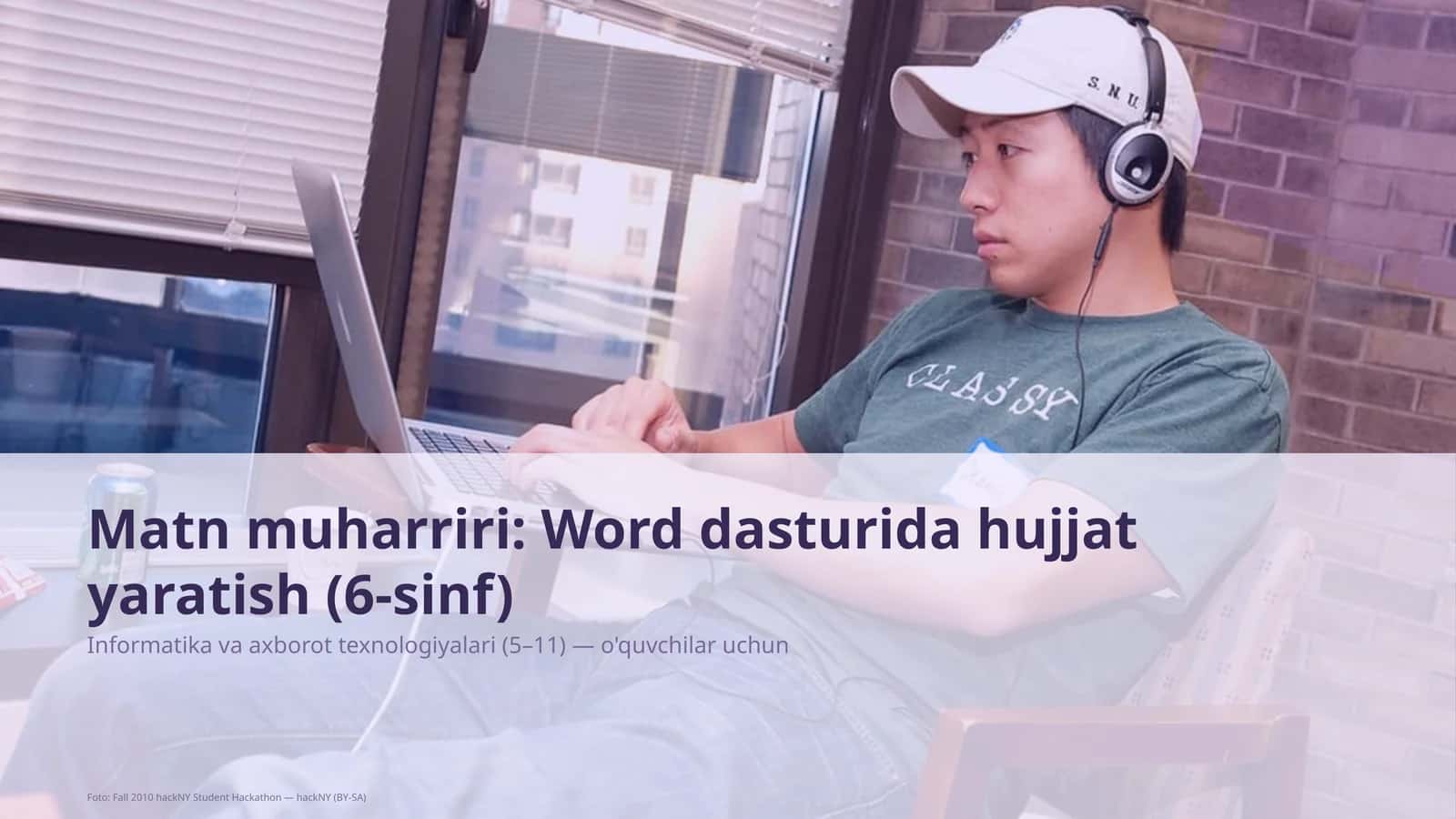 Word dasturida hujjat yaratish (6-sinf)