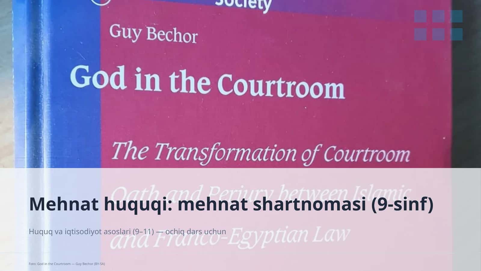 Mehnat huquqi: mehnat shartnomasi (9-sinf)