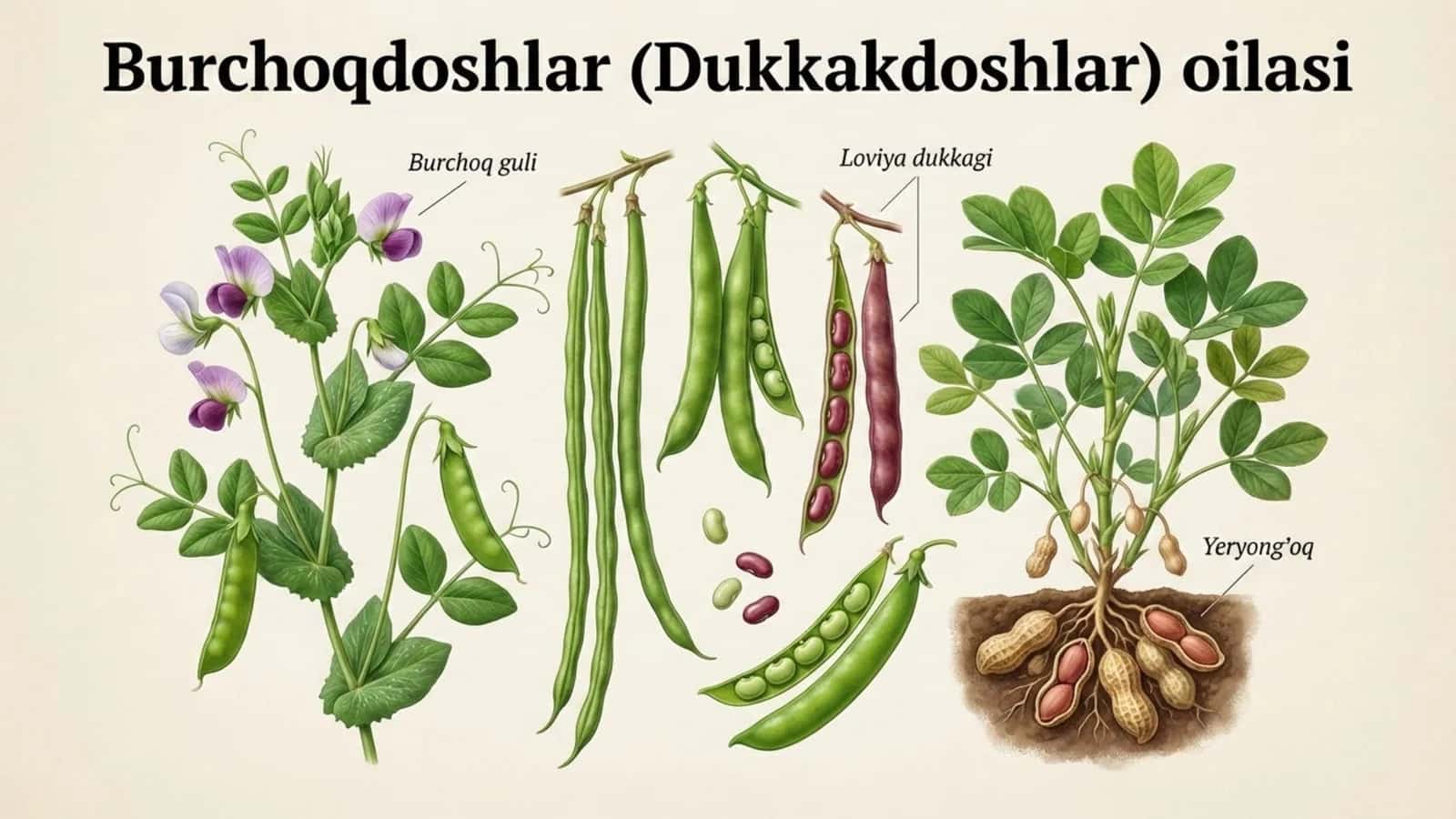 Burchoqdoshlar (Dukkakdoshlar) oilasi
