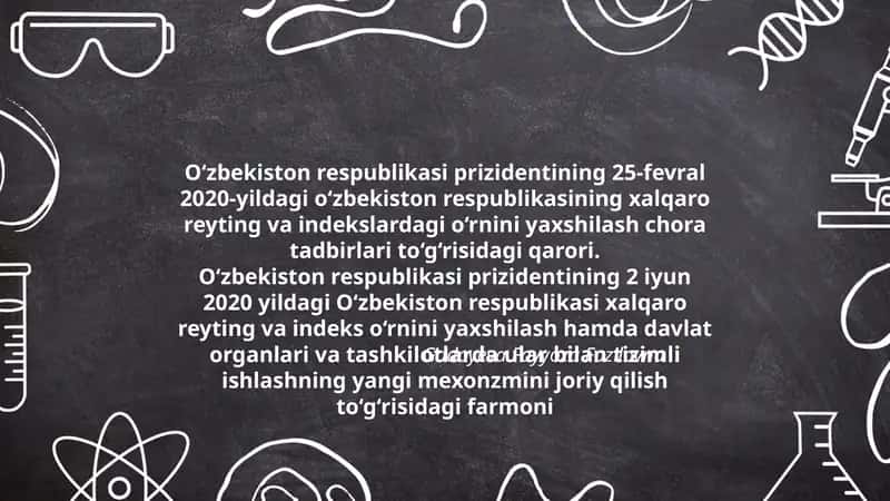 Xalqaro Reyting va Indeksning Yaxshilash Chora Tadbirlari