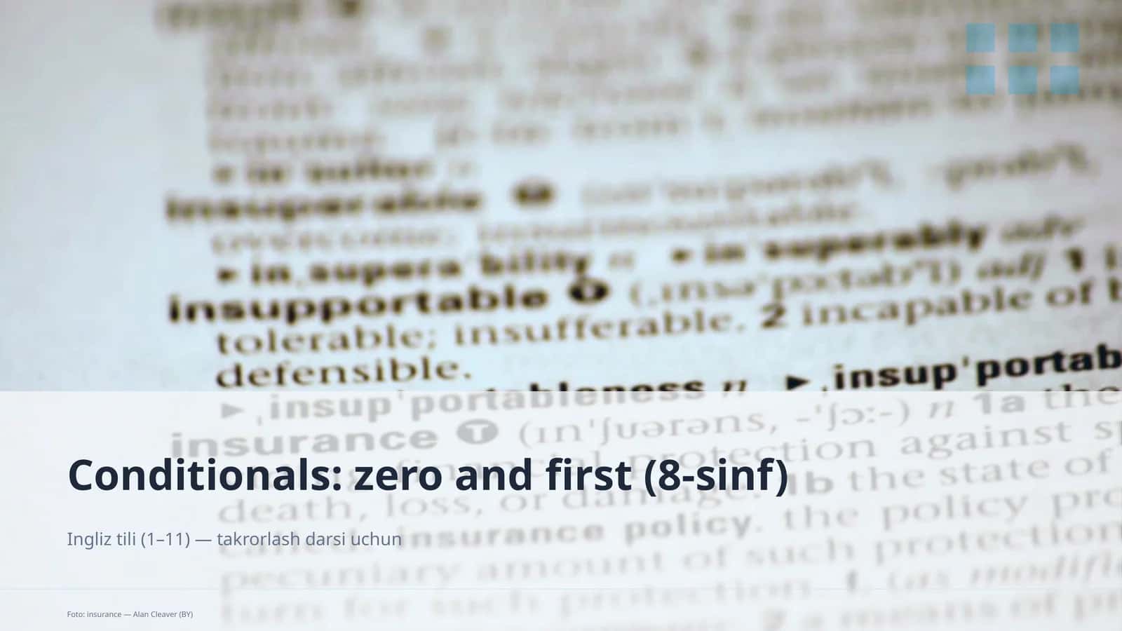 Conditionals: zero and first (8-sinf)