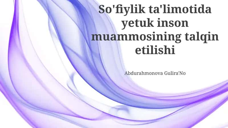 Sufiylikdagi yetuklik tushunchasi