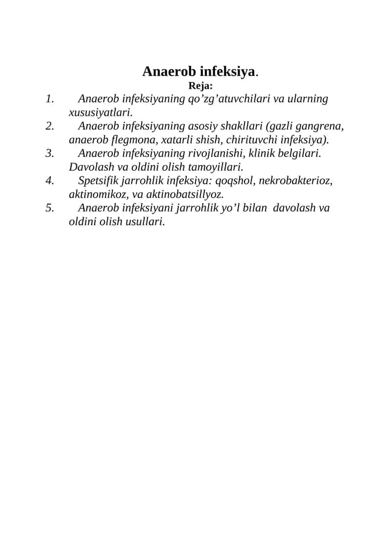 Anaerob infeksiya