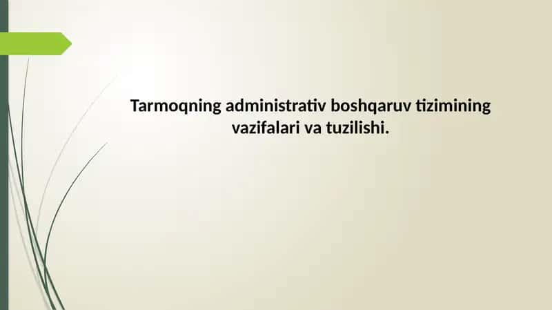 E-TOM prinsiplari va ularni telekomunikatsiya tarmoqlari boshqaruvi va xizmatlarida qo’llash