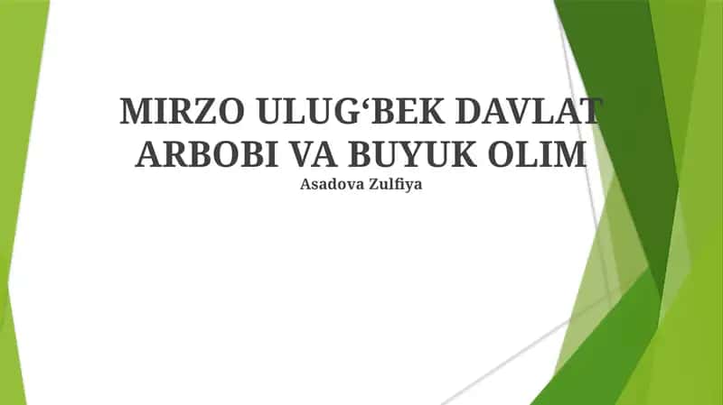 Ulugʻbekning Ilmiy Ishlari va Samarqand Rasadxonasi