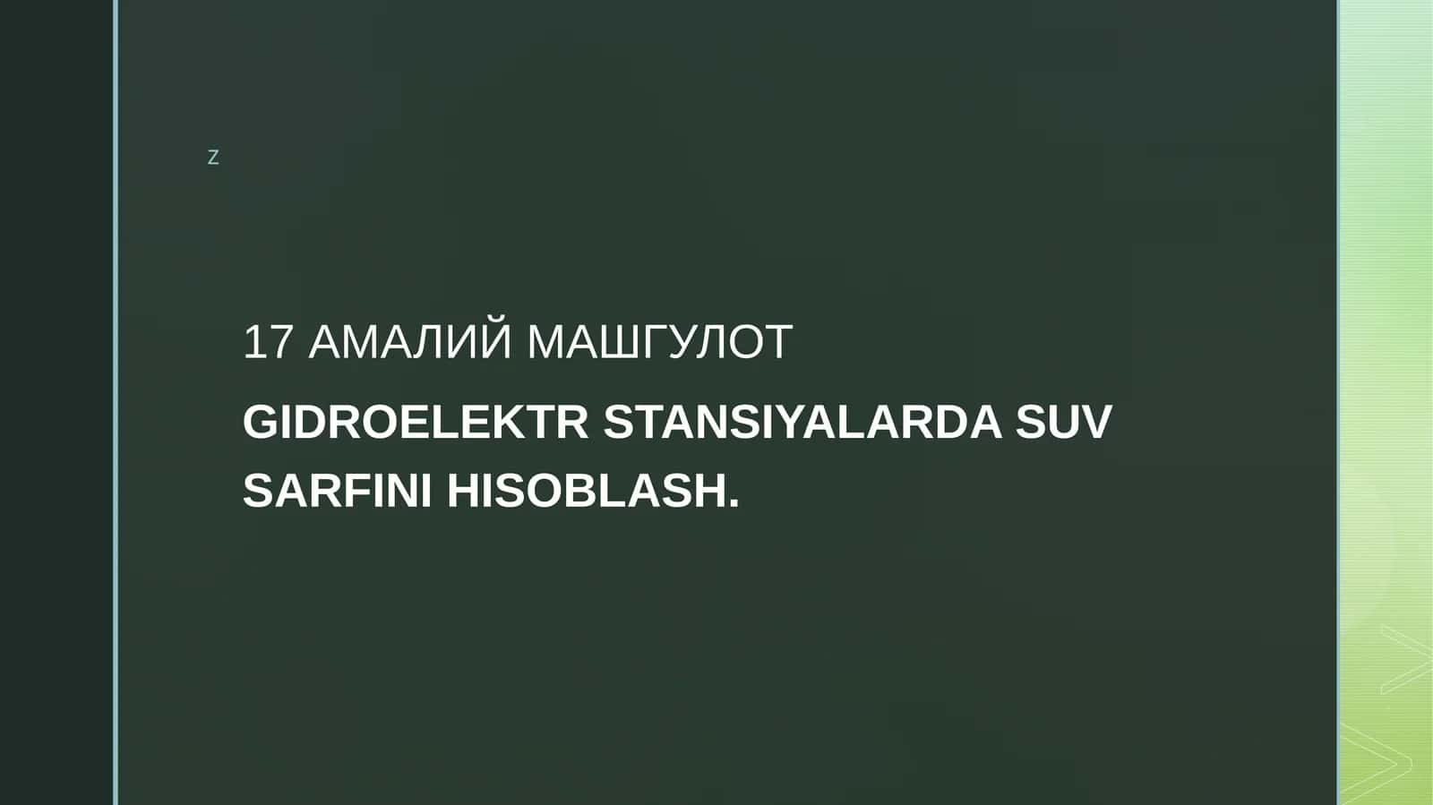 17 АМАЛИЙ МАШГУЛОТ