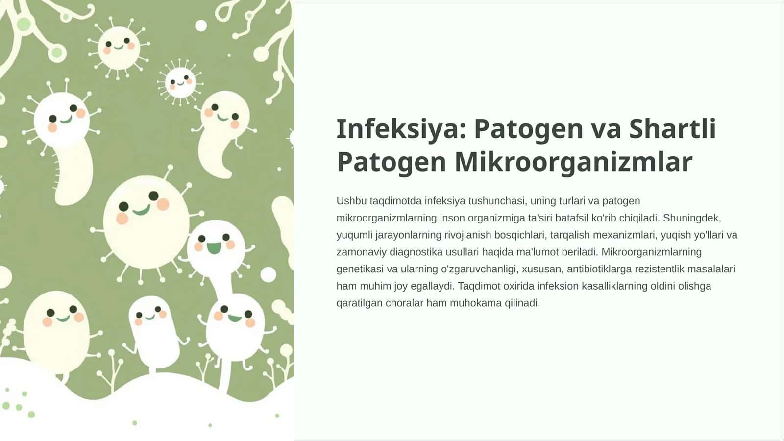 Infeksiya: Patogen va Shartli Patogen Mikroorganizmlar