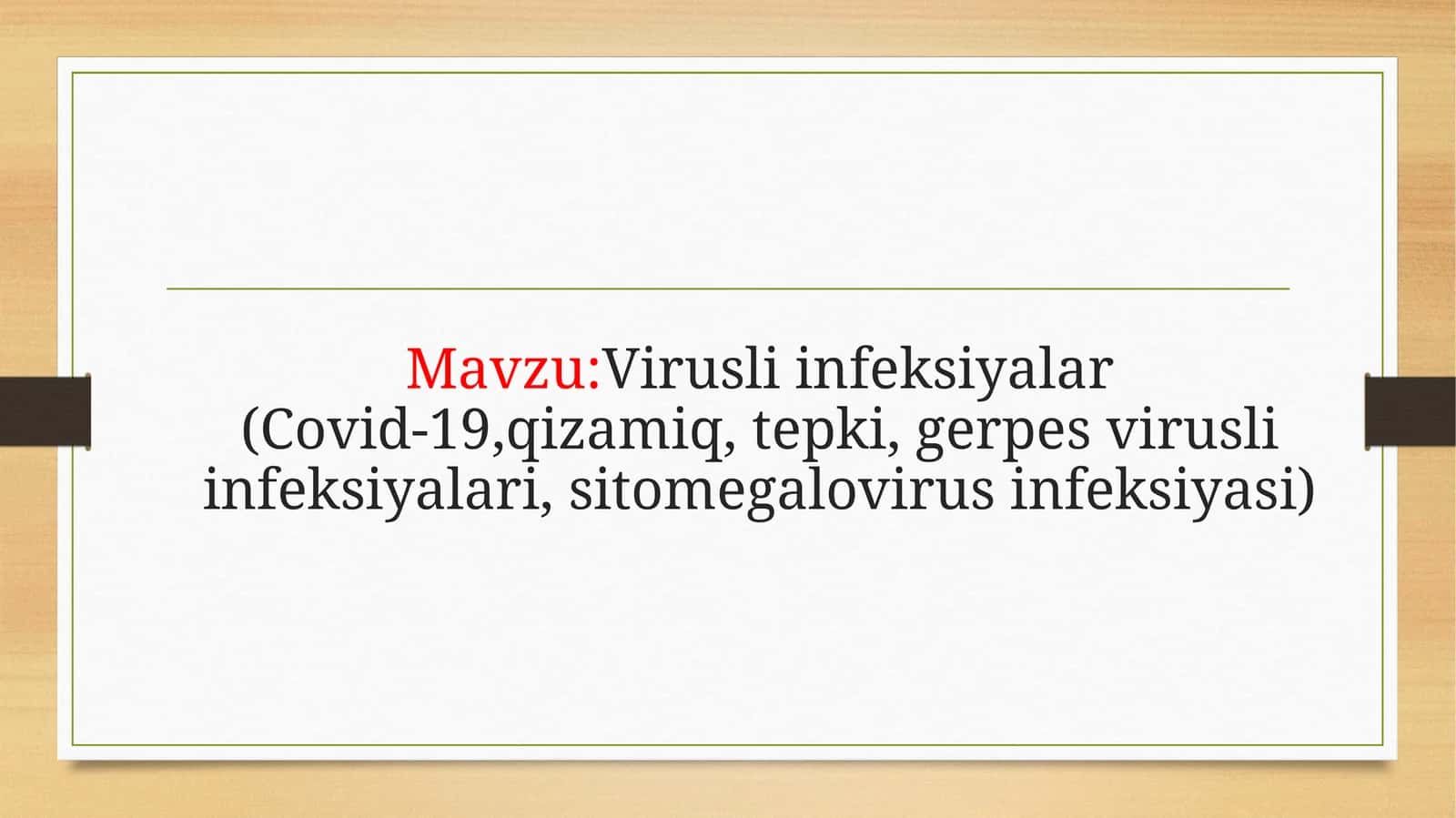 Virusliinfeksiyalar