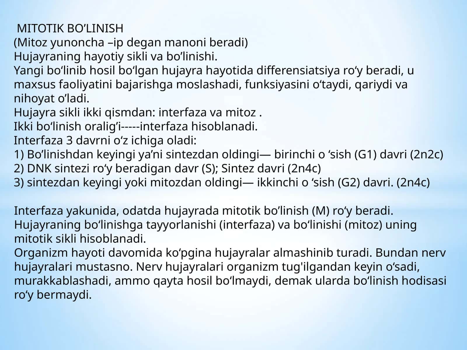 MITOTIK BO’LINISH