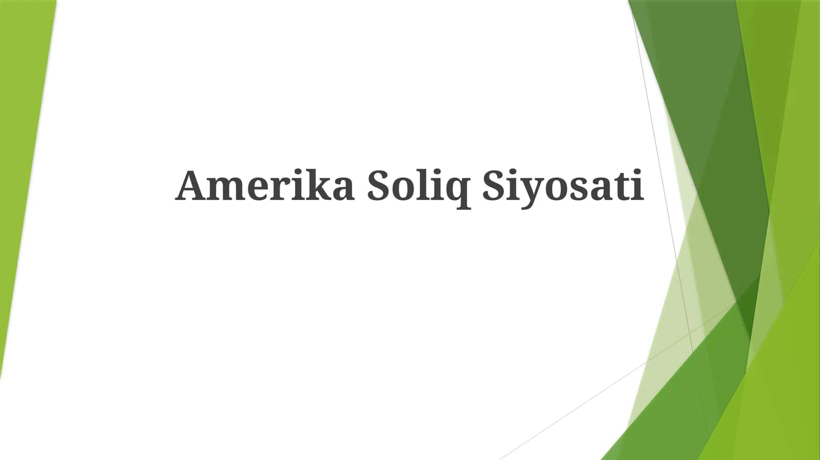 AmerikaSoliqSiyosati