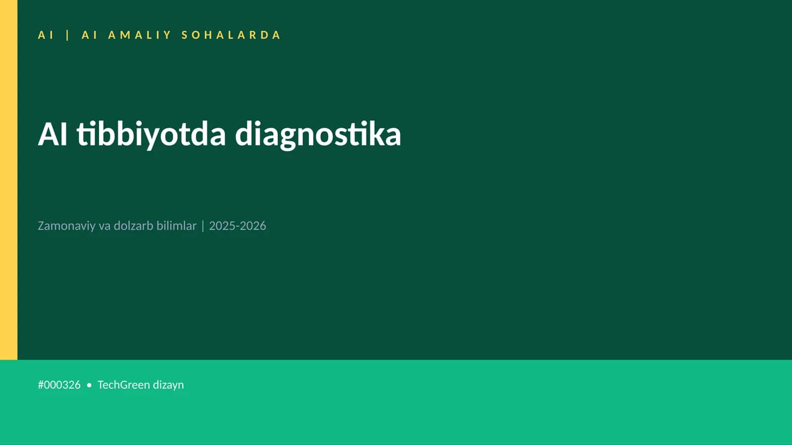 AI tibbiyotda diagnostika