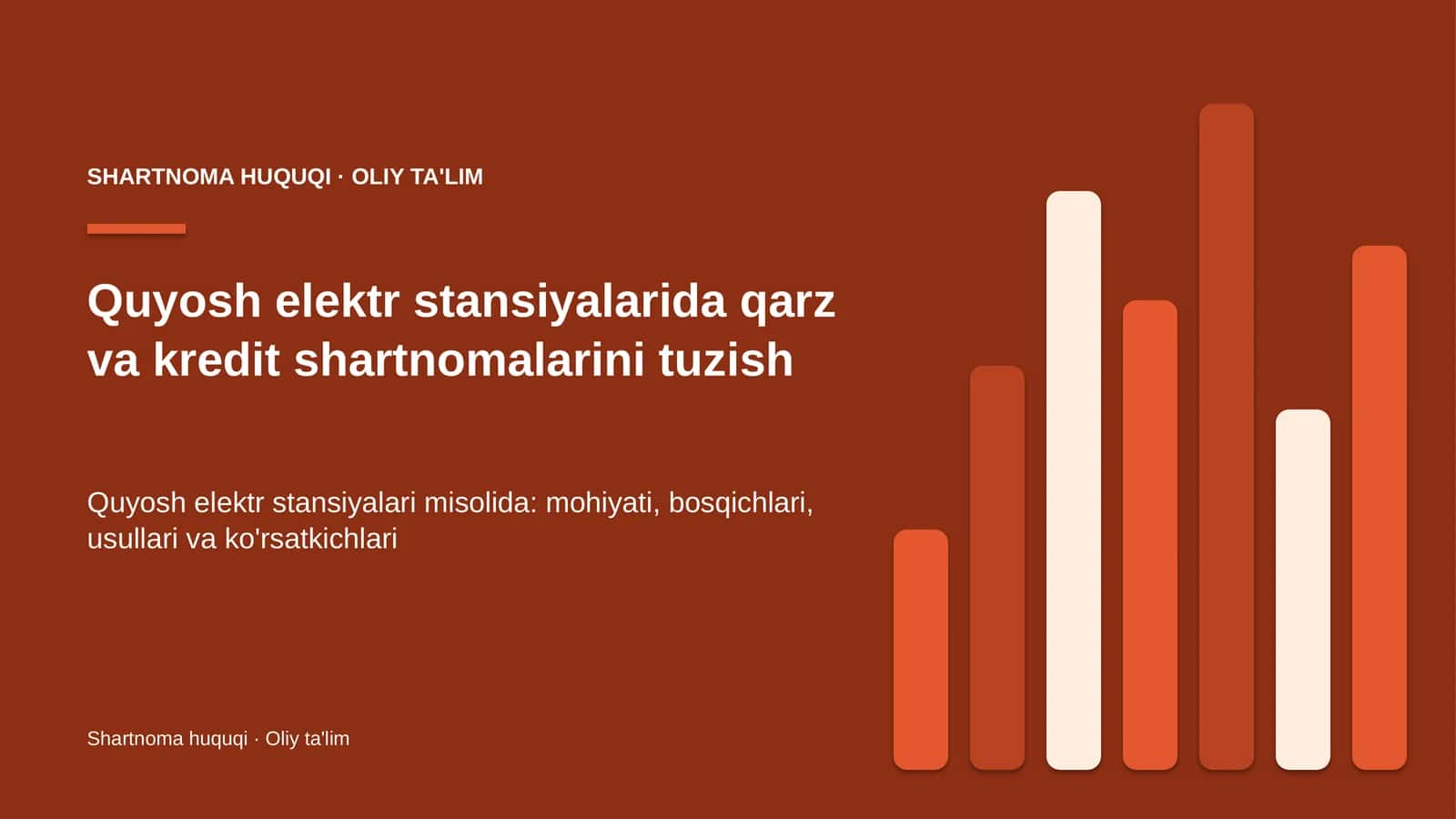 quyosh elektr stansiyalarida qarz va kredit shartnomalarini tuzish 8452