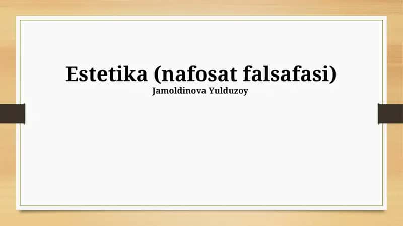 Estetika (nafosat falsafasi)