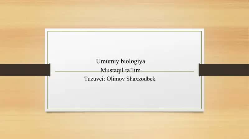 Umumiy biologiya