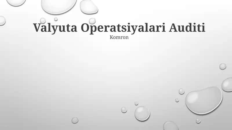 Valyuta Operatsiyalari Auditi