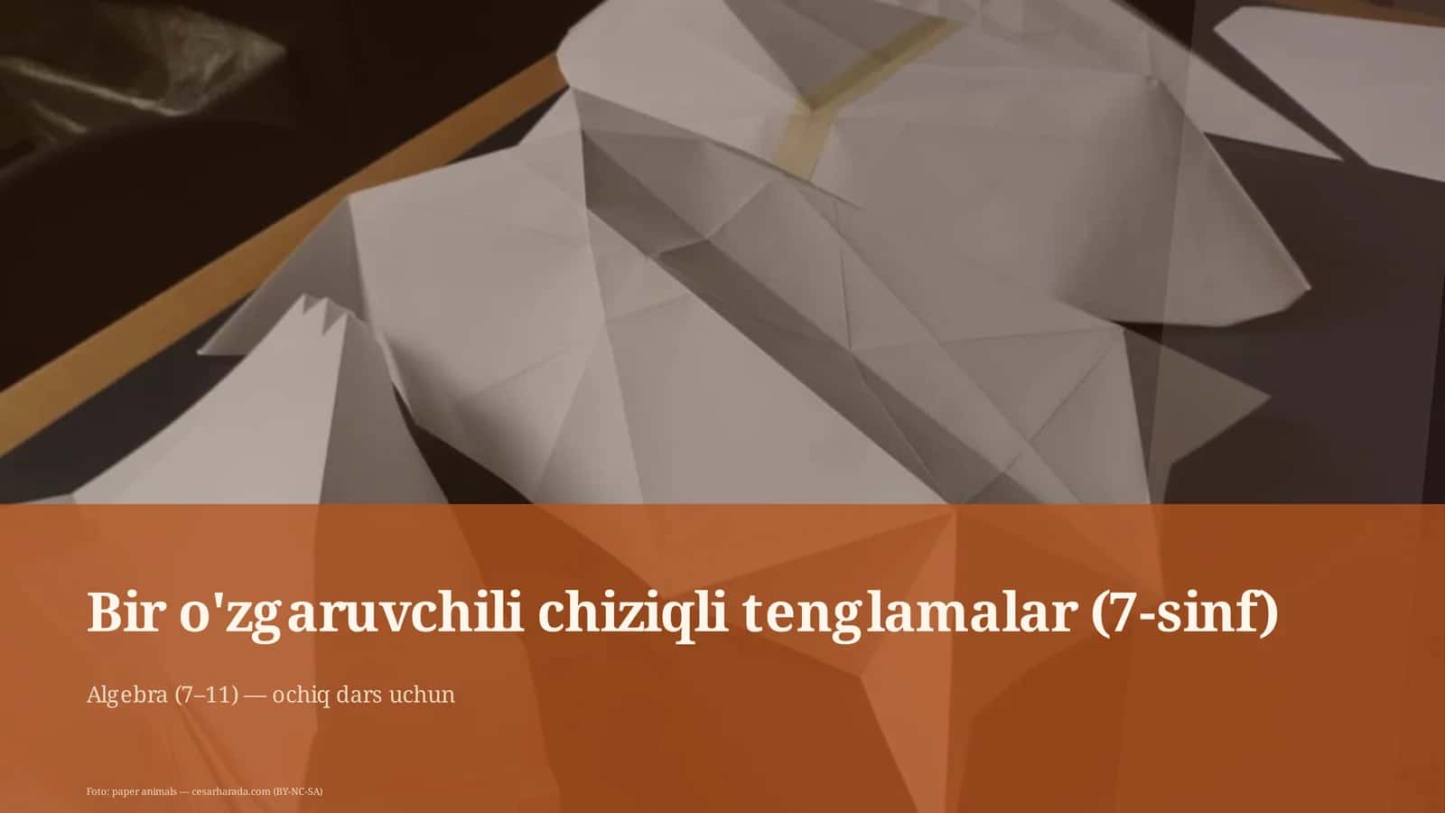 Bir o'zgaruvchili chiziqli tenglamalar (7-sinf)