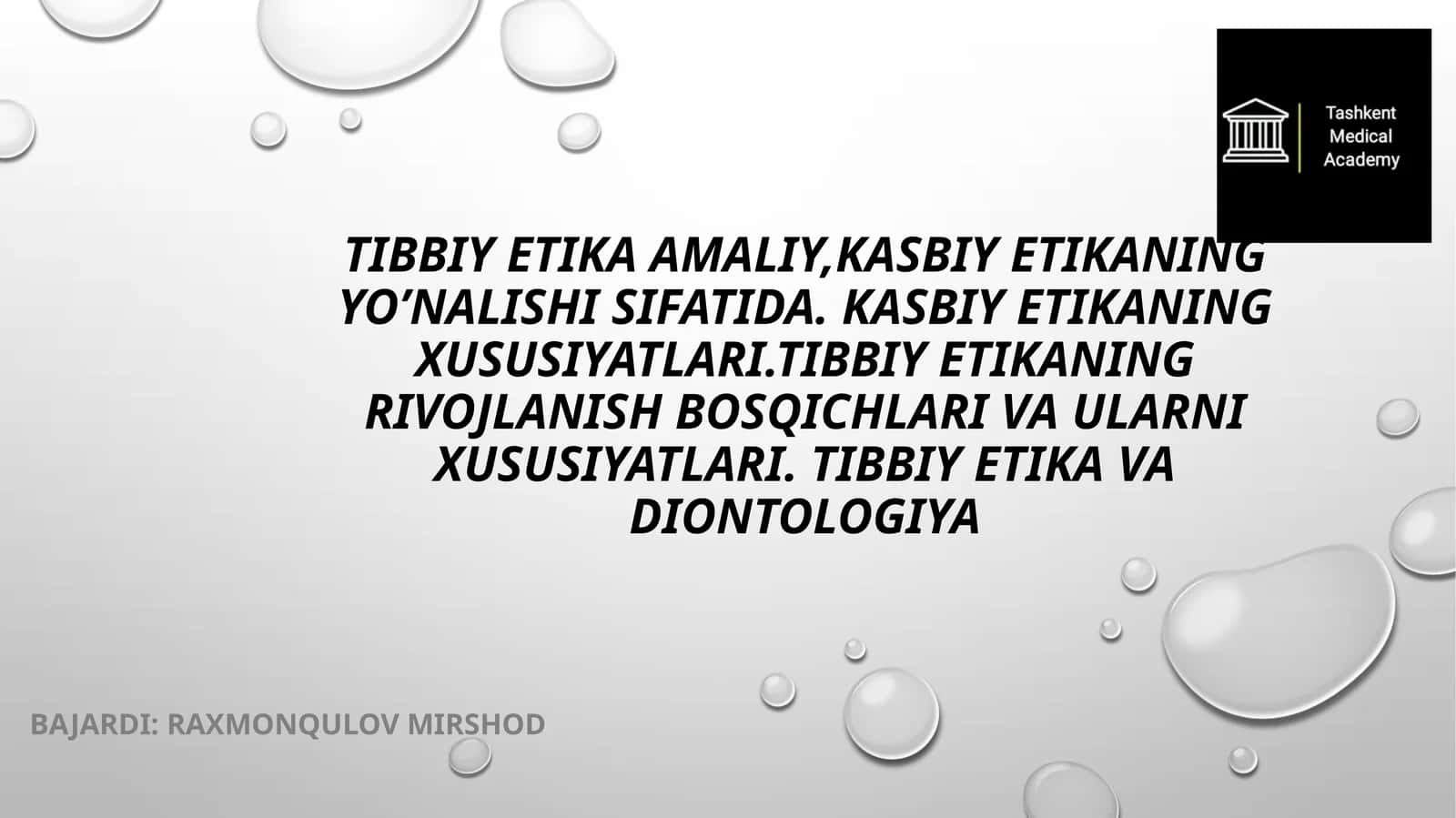 Tibbiy Diontologiya